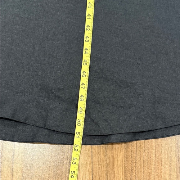 Banana Republic Black Linen Cutout Aline Midi Sun Dress Size 2 Boho Coastal - Picture 9 of 9